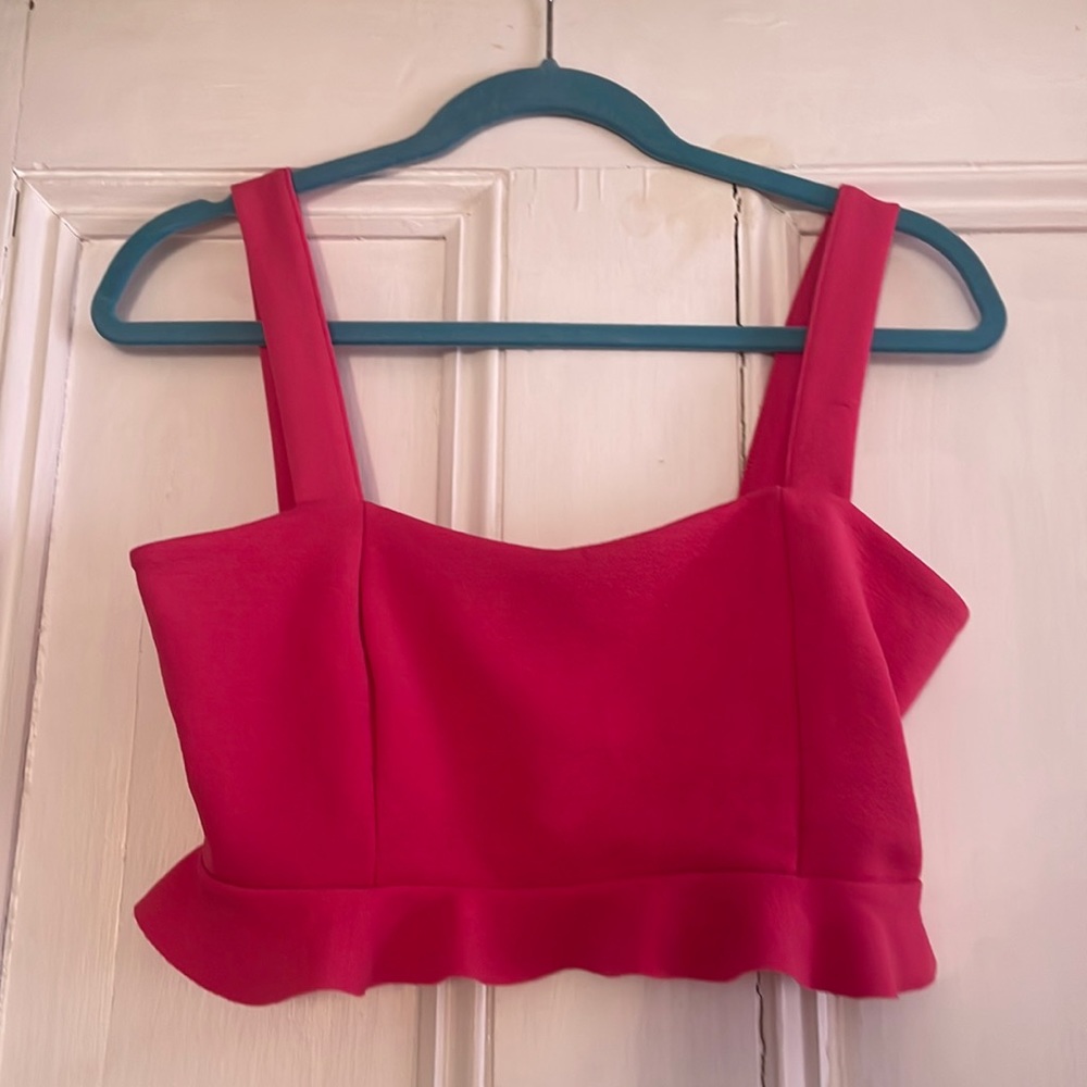 Pink crop top Zara look alike